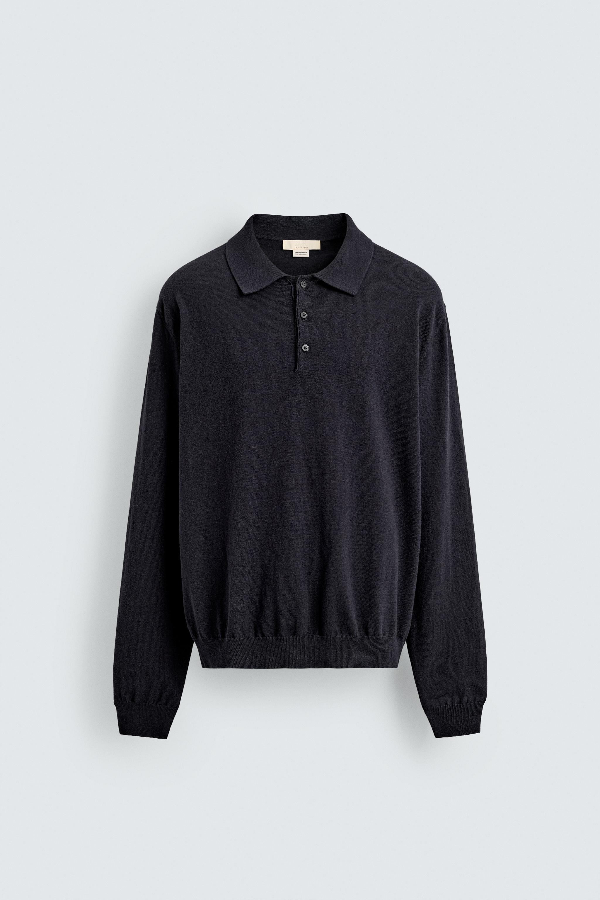 POLO EN MAILLE DE COTON ET LIN